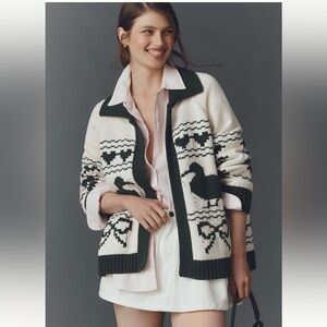 NWT Bel Kazan Knitted Duck Icon Cardigan